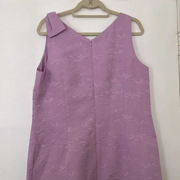 Talbots Jacquard Lavender Sleeveless Dress - Picture 4 of 4